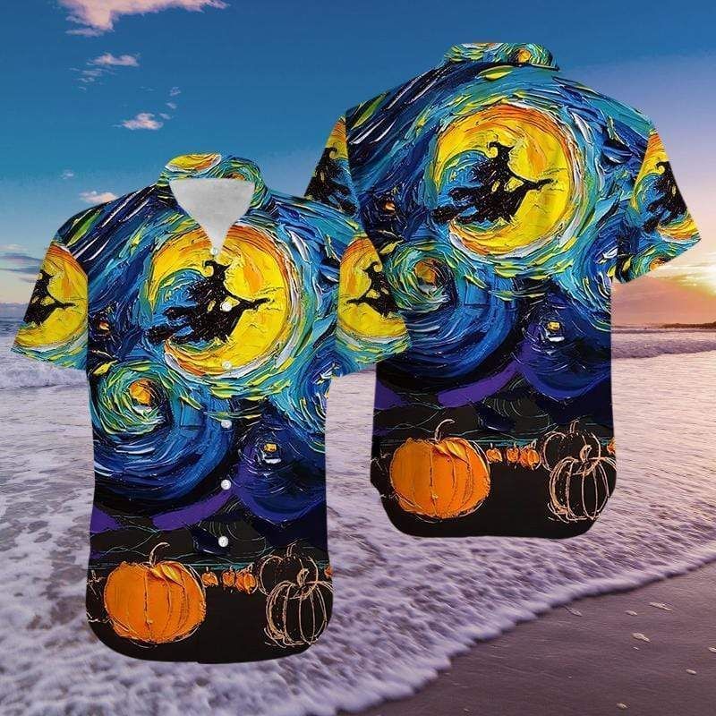 Cover Your Body With Amazing Witches Halloween Art Hawaii Aloha Shirts Ha70763