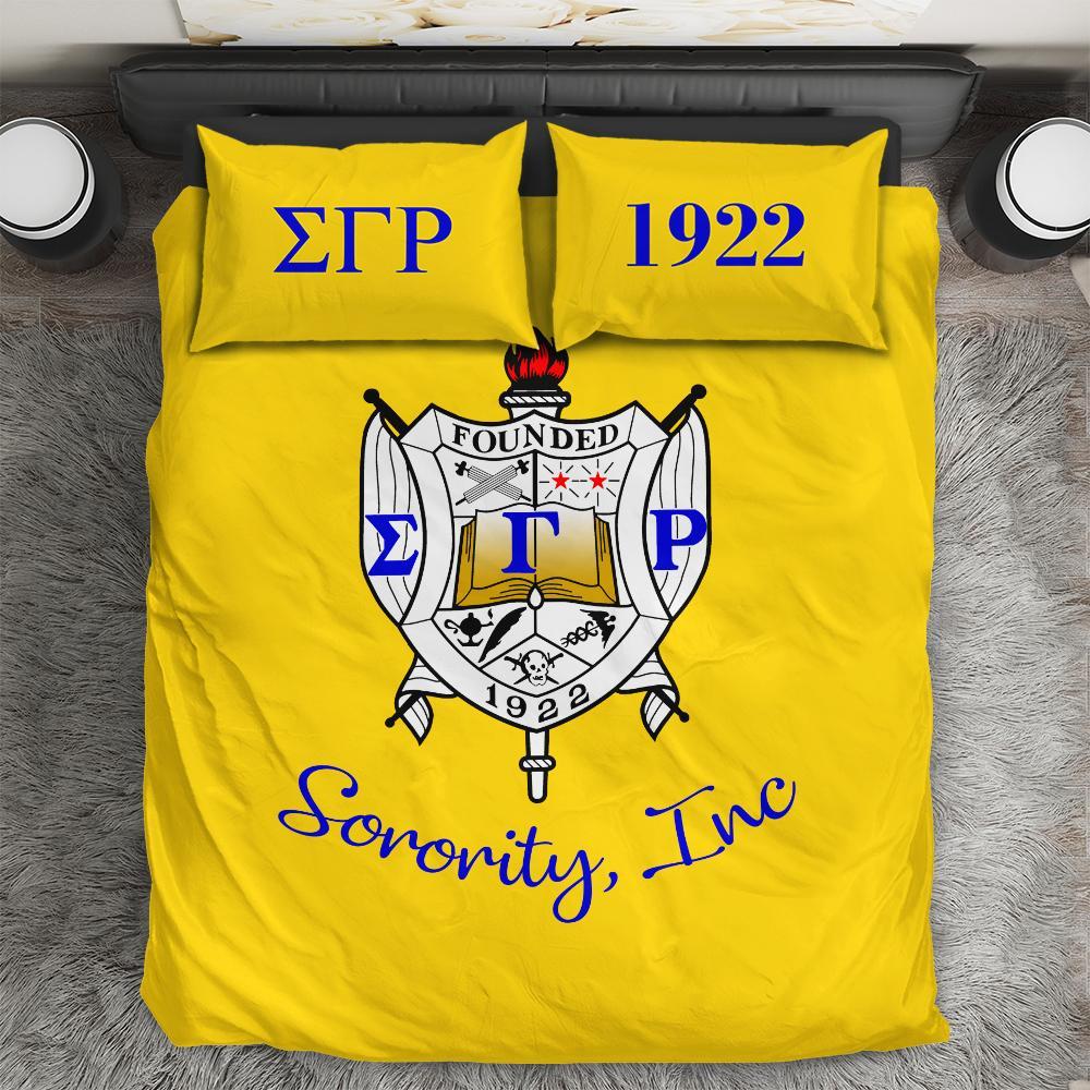 Sigma Gamma Rho Inc Bedding Set  All Over Printed