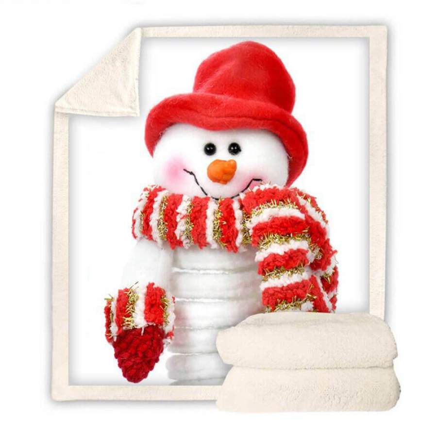 Christmas Blanket | Christmas Snowman Fleece Throw Blanket for Adult and Kids