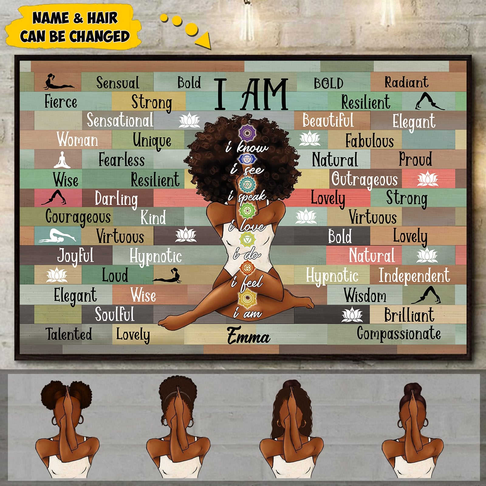 Personalized I Am Black Woman Strong Beautiful Canvas Poster Beautiful Black Queen Poster Gift For Black Women Ver1