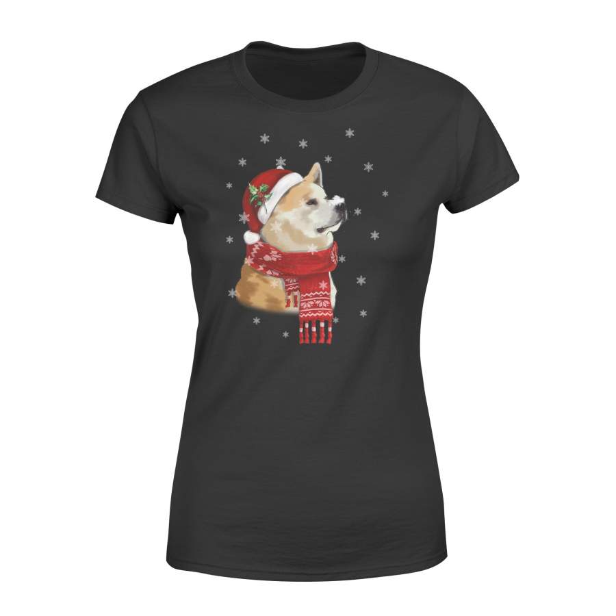 Akita Scarf Christmas T- shirt, Cute Christmas T-shirt TT 26C – Standard Women’s T-shirt