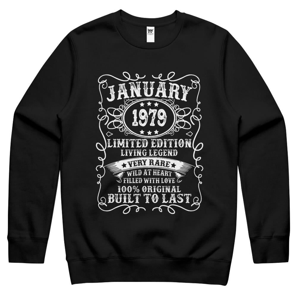 43 Year Old 43Rd Birthday Gifts Vintage January 1979 Crewneck Sweatshirt