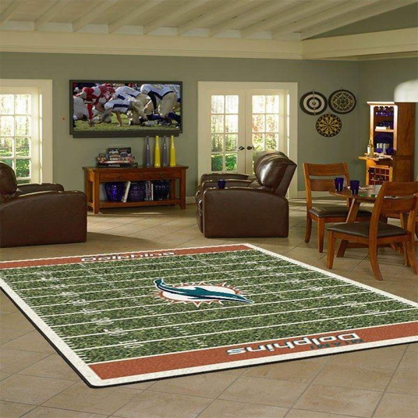 Miami Dolphins Area Rug Football Area Rug Floor Decor