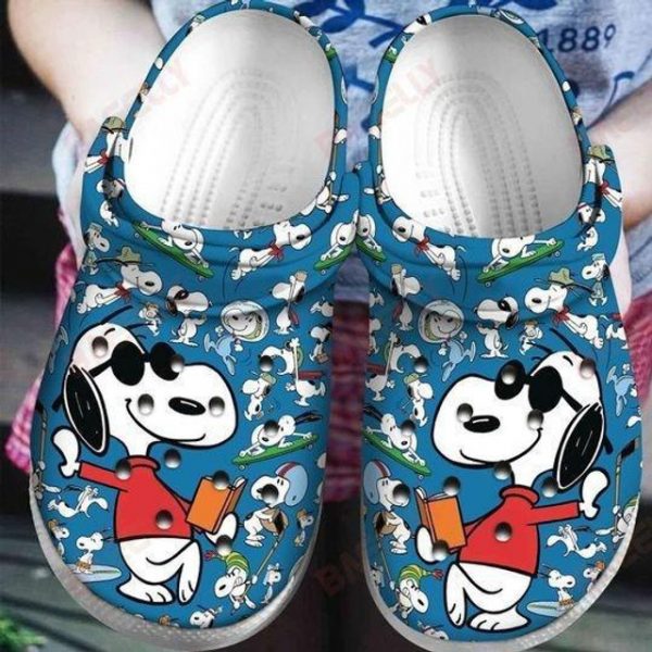 Snoopy Reading Books Crocs Crocband Clog Unisex Fashion Style For Women Men Nd