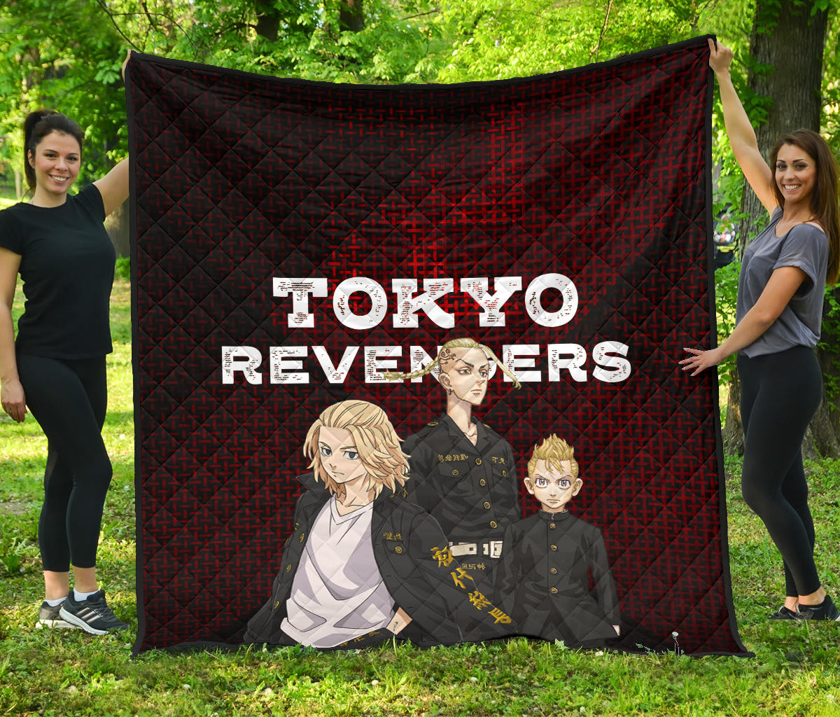 Tokyo Revengers Anime Mikey Brothers Uniform Red Steel Premium Quilt Blanket