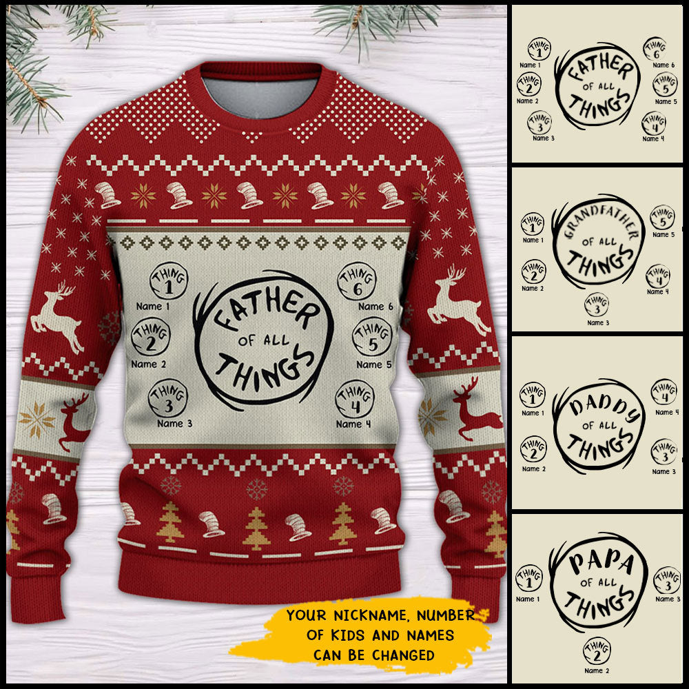 89Customized Father Of All Things Personalized Ugly Sweater