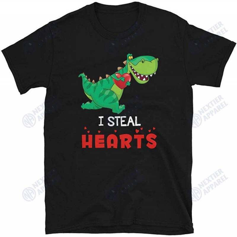 Valentines Day Dinosaur I Steal Hearts Unisex T-shirt