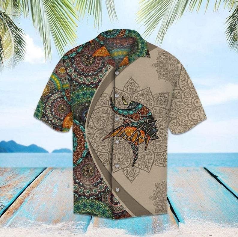 Vikings Odin Mandala Hawaii Aloha Shirts V Ha65873