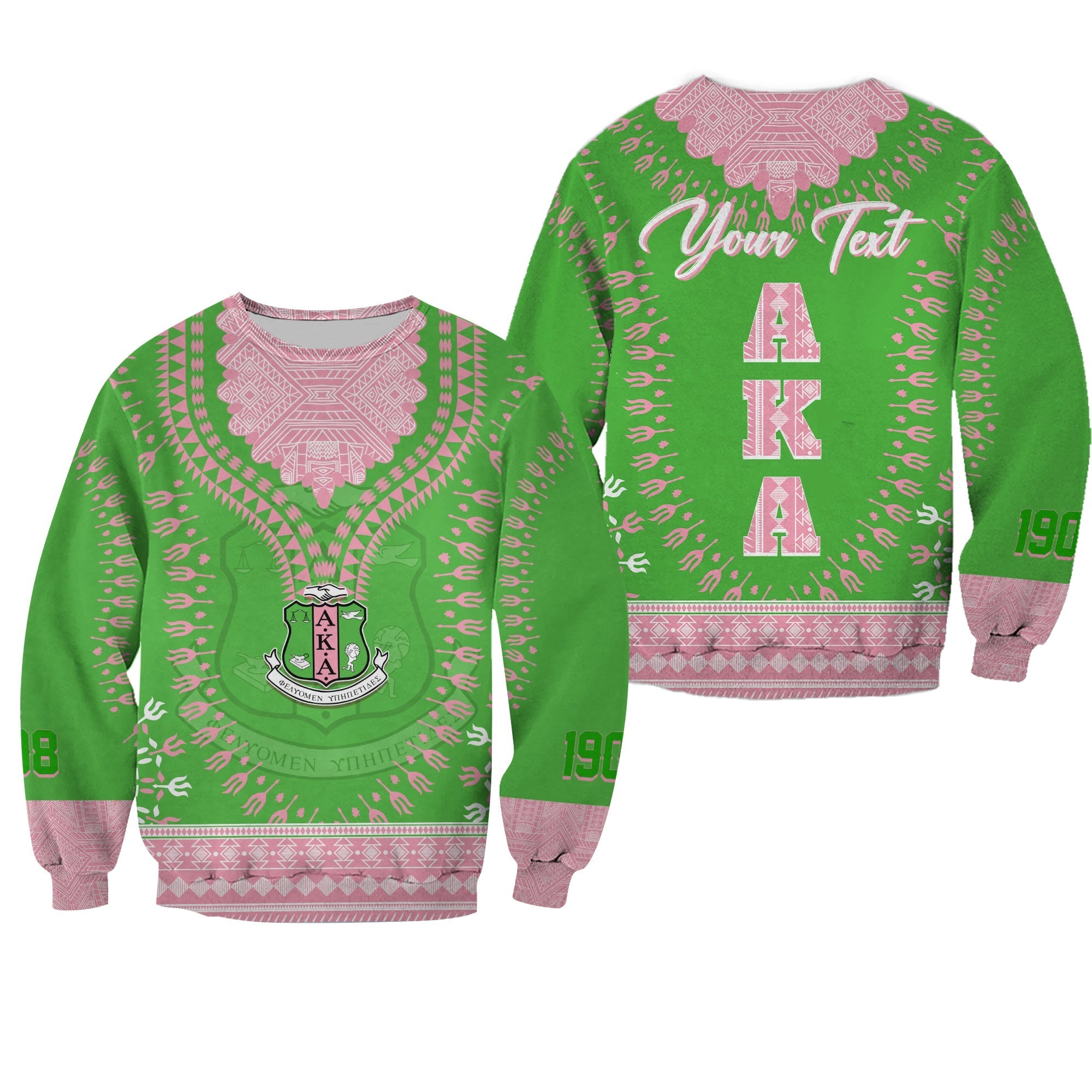 Alpha Kappa Alpha Sorority Personalised Sweatshirt Dashiki Unique Vibes