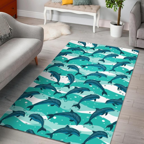 Dolphin Sea Pattern Dhcdhc Dt1910 Rug