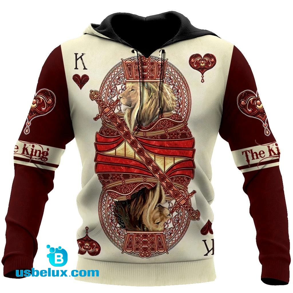 307THHANM – King Hearts Lion Poker 3D All Over Printed Unisex Shirts