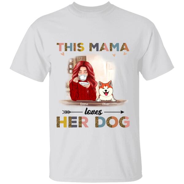 This Mama Loves Her Dogs Personalized T-Shirt Ts-Nb757