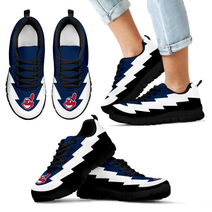 Beautiful Cleveland Indians Sneakers Jagged Saws Creative Draw