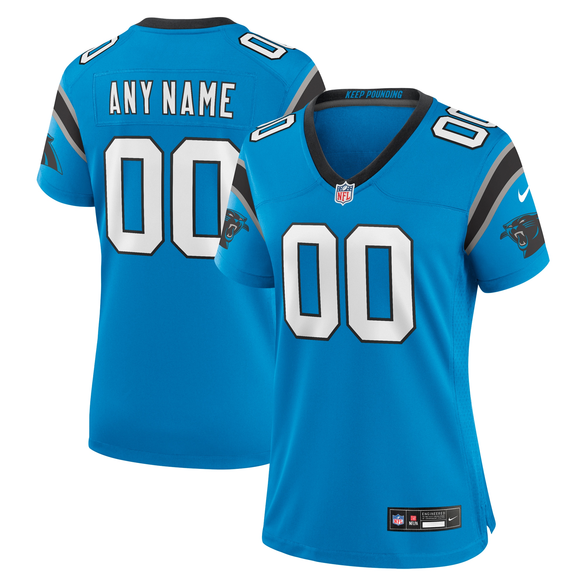 Women’s Carolina Panthers  Blue Alternate Custom Game Jersey