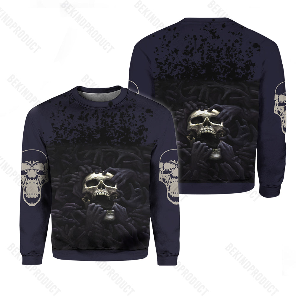 Swallow The Skull Halloween Dark Crewneck Sweatshirt All Over Print Sweatshirt For Women Sweatshirt For Men Swn1061