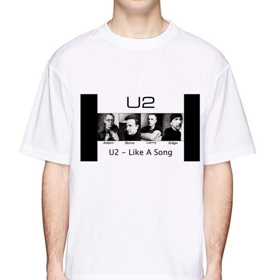 U2 T-shirts Summer Tops Tees Print T Shirt Men O-neck Short Sleeve Tshirts Men Hight Quality Cool Plus Size