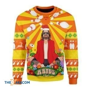 Bowling Patterns With A Man Pray Gift For Christmas Ugly Christmas Sweater