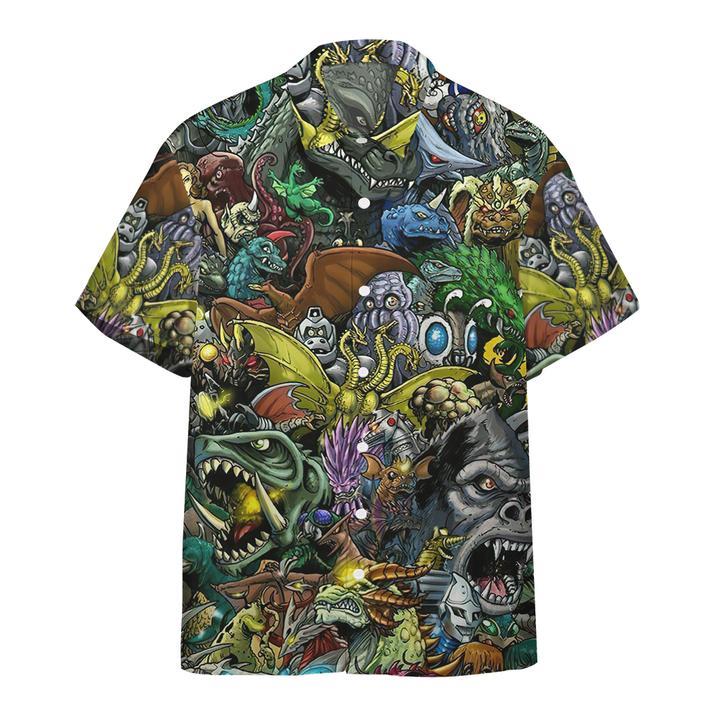 Gadzillo Collage Kaiju Monsters Hawaii Shirt For Men Women Adult Ha10784