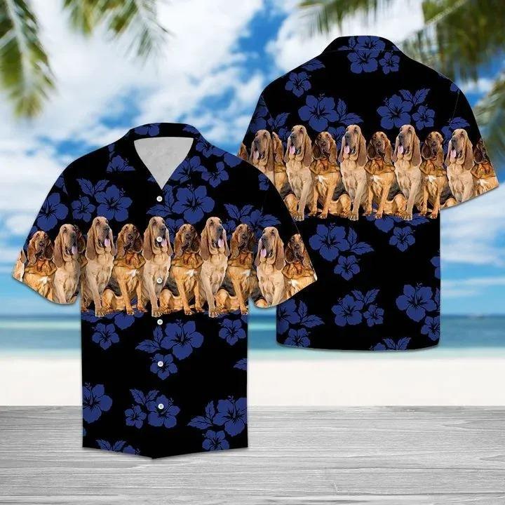 Awesome Bloodhound Hawaiian Shirt Pre11989