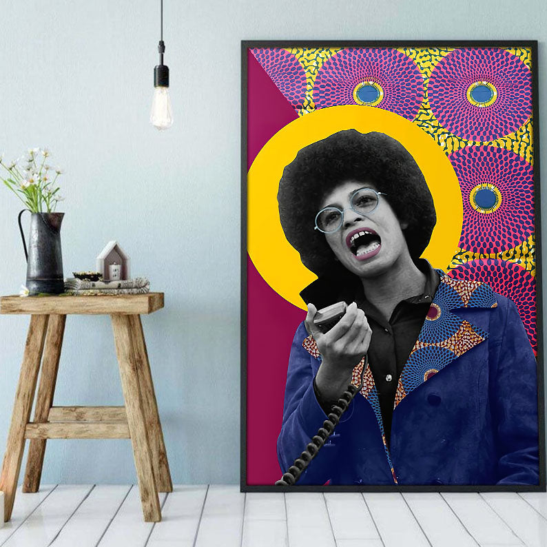 West Africa Custom Canvas Prints Amazing African American Poster Art Print Black Girl Fashion African King Artistic Wall Art Designs