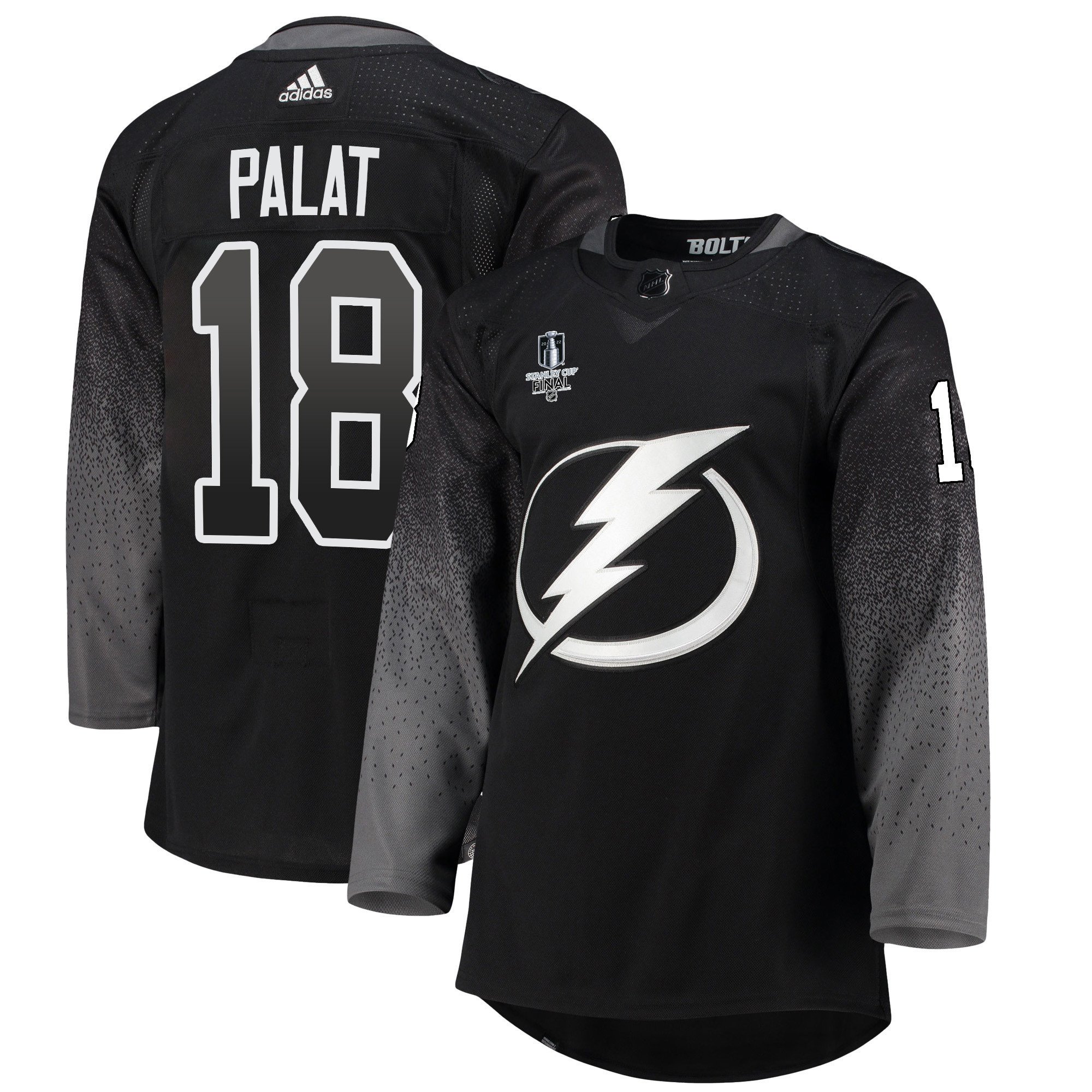 Tampa Bay Lightning Ondrej Palat 18 alternate 2022 Stanley Cup Final Breakaway Men Jersey – black