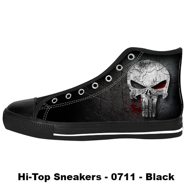 The Punisher Shoes & Sneakers – Custom The Punisher Canvas Shoes