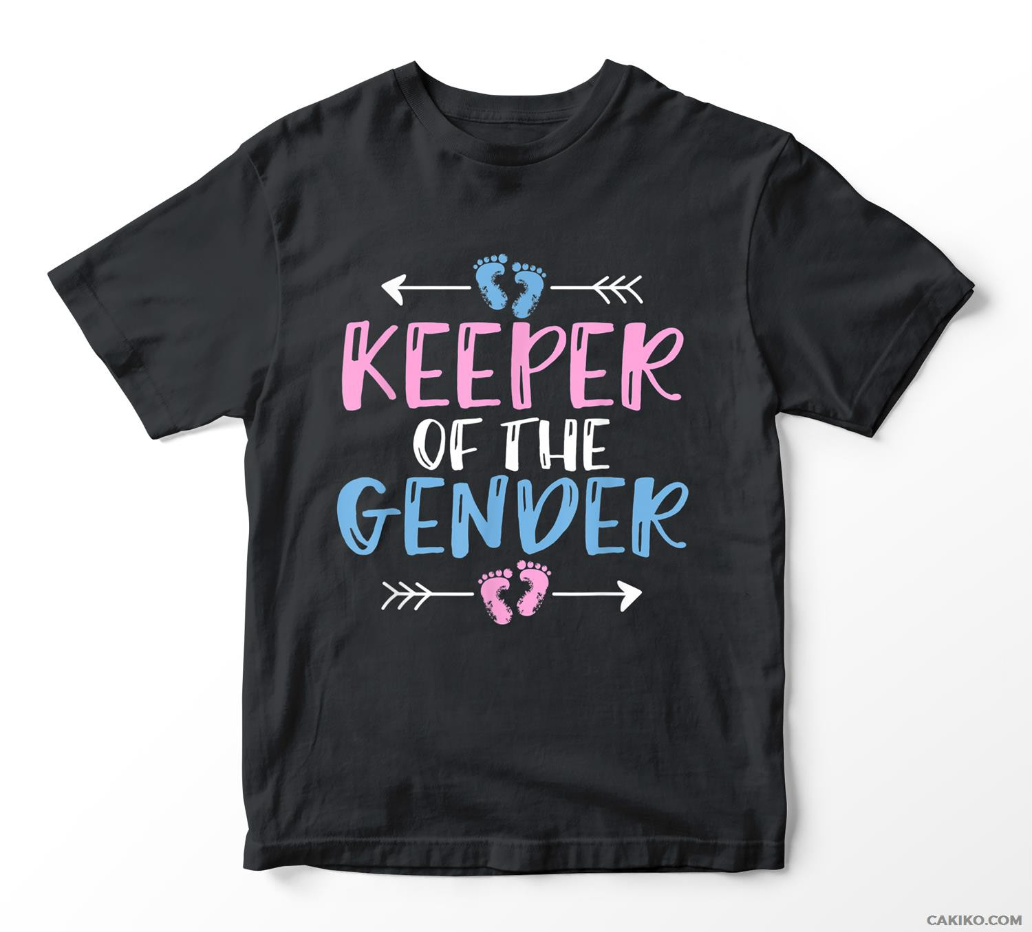 Keeper Of The Gender – Cute Gender Reveal Baby Shower Design T-Shirt ...