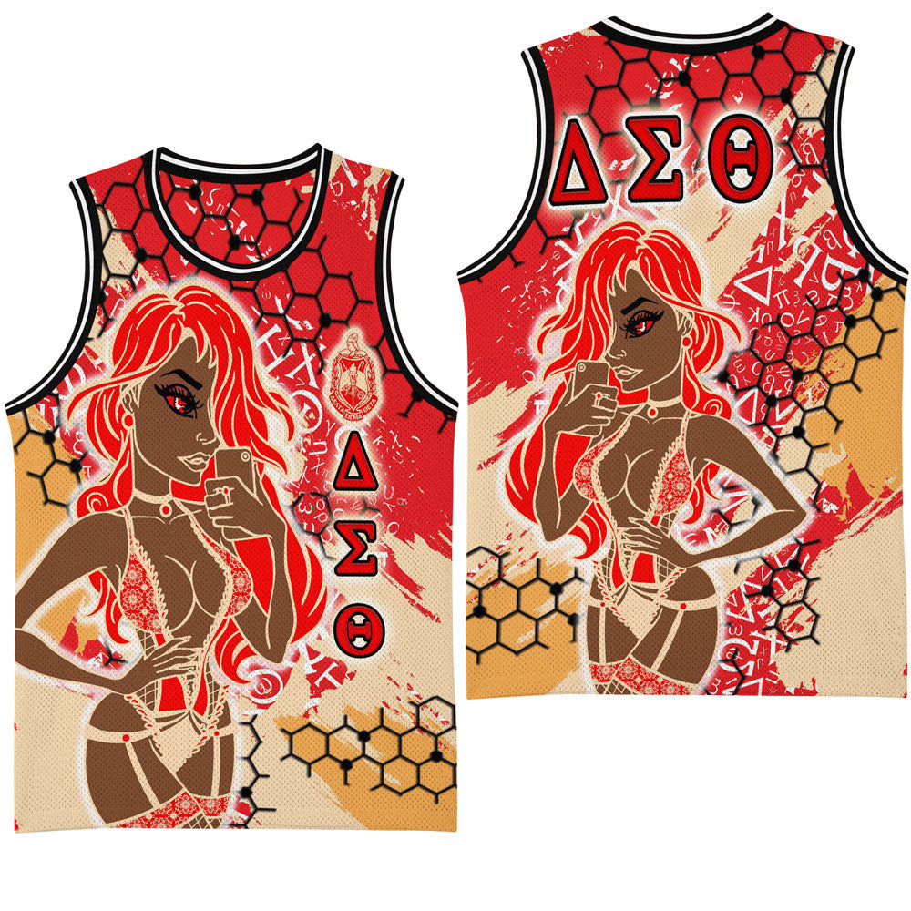 Africa Zone Clothing – Delta Sigma Theta Sorority Special Girl Basketball Jersey A35