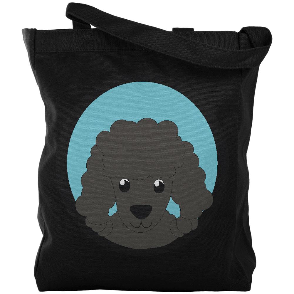 Peeking Puppy Poodle Canvas Tote Bag