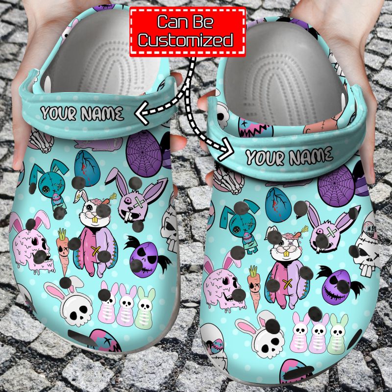 Easter Personalized Creepy Cute Spooky Easter Clog Shoes