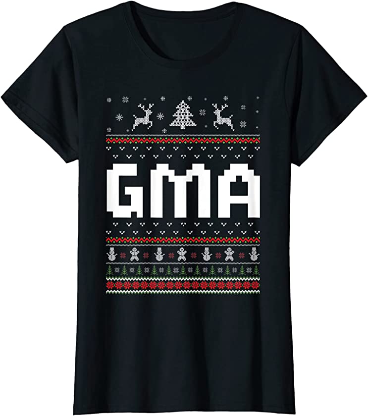 Womens Gma Ugly Holiday Party Matching Ugly Christmas Sweater T-Shirt