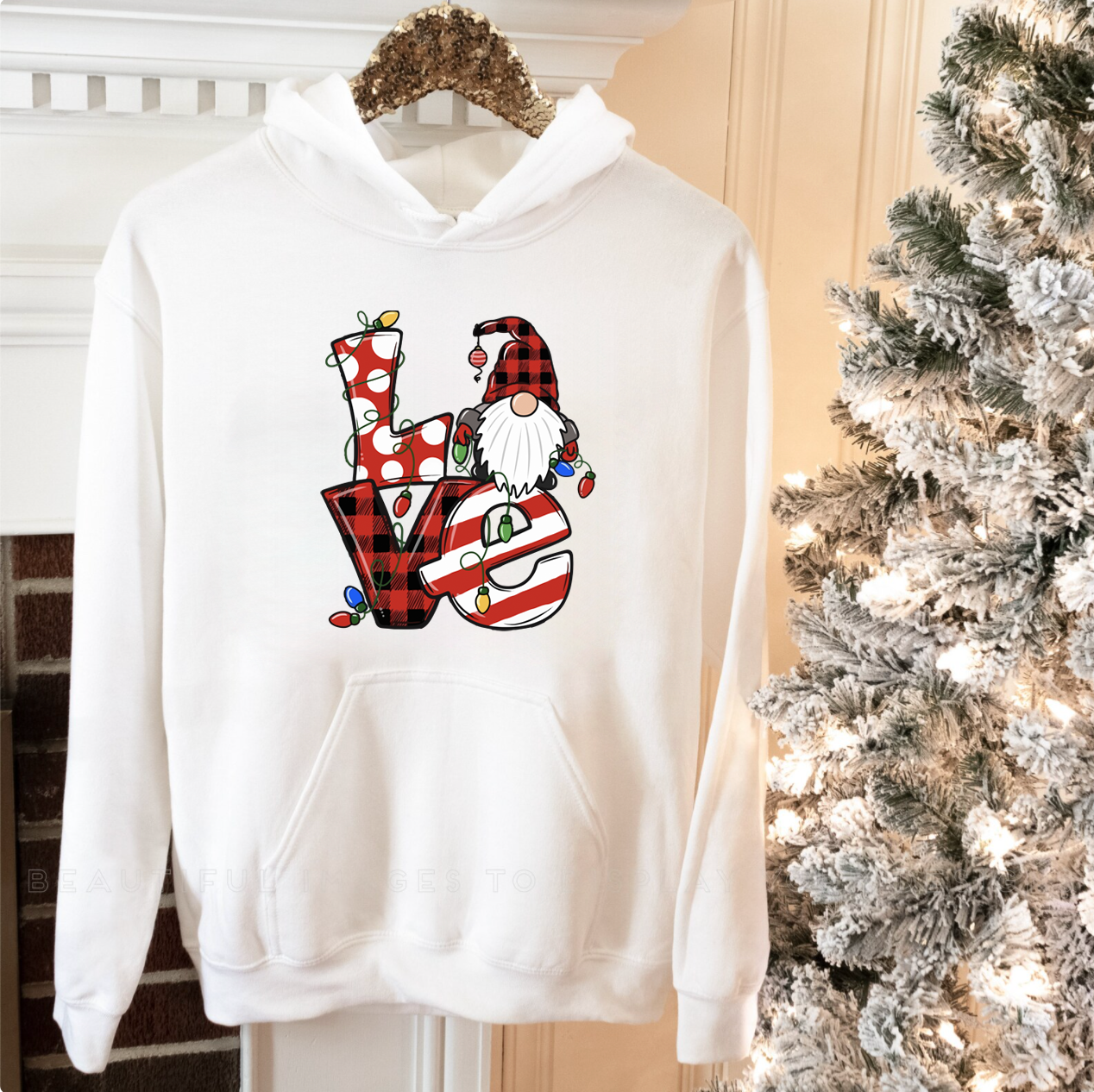 Christmas Christmas Gnome Hoodie, Love Christmas Gnome Hoodie, Christmas Eve Hoodie
