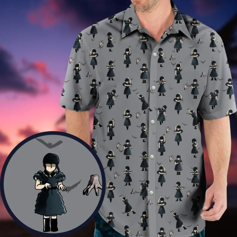 Wednesday Dance Pattern Hawaiian Shirt