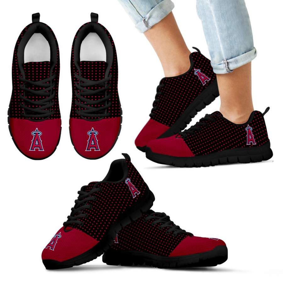 Tiny Cool Dots Background Mix Lovely Logo Los Angeles Angels Sneakers