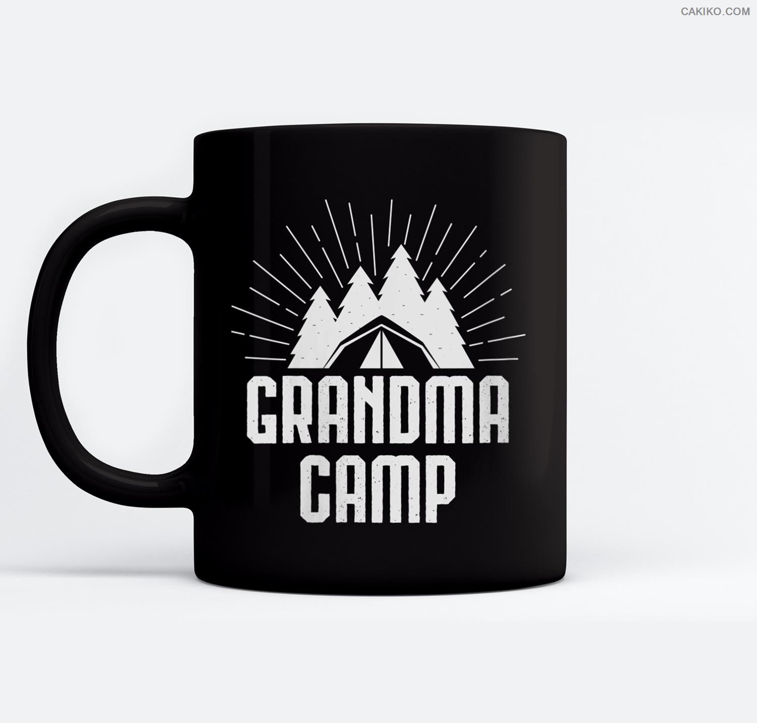 Womens Grandma 2020 Camp Summer Family Camping Camper Gift Ceramic Coffee Black Mugs