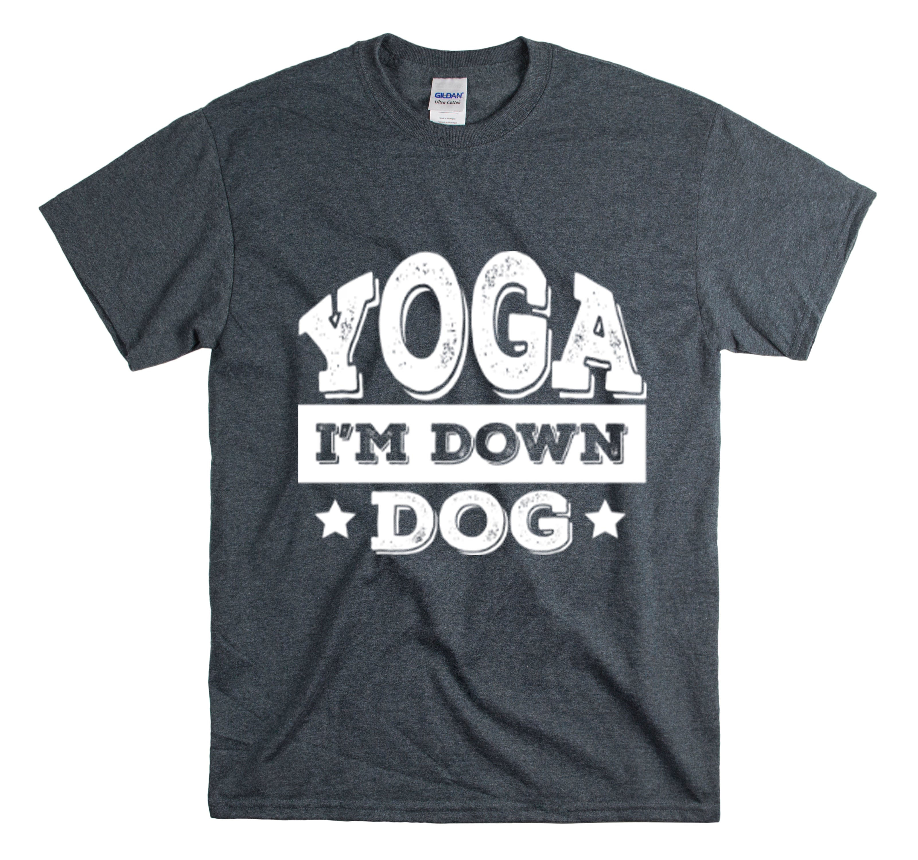 Shirt Funny Yoga I’M Down Dog Exercise Saying Workout Meditation Fitness Motivation T-Shirt Unisex Heavy Cotton Tee