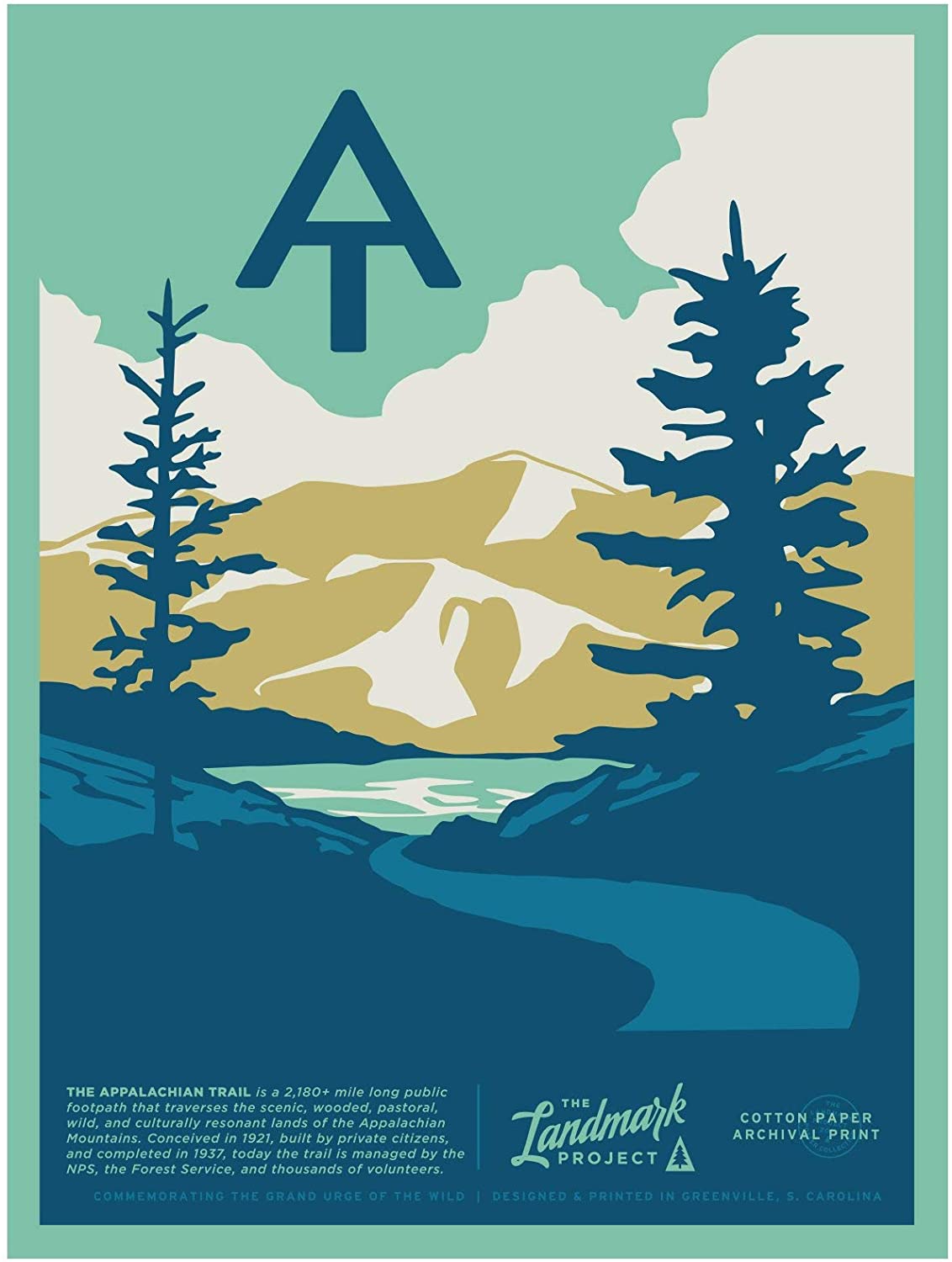 Travel Appalachian Trail Visit Georgia Maine Poster Art Print      Home Decor Gift For Men Women Family Friend On Birthday Xmas