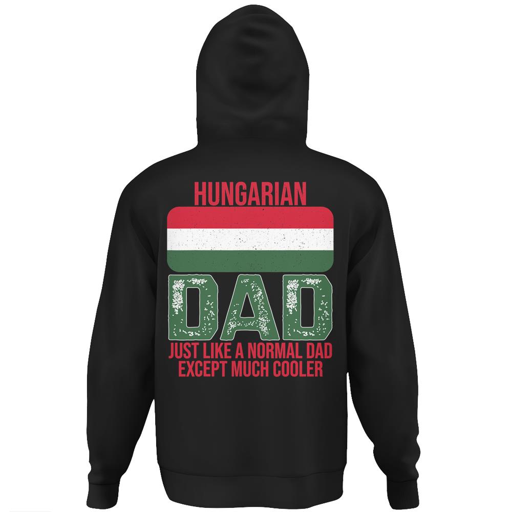 Mens Vintage Hungarian Dad Hungary Flag Design For Father’S Day Hoodie Print On Back