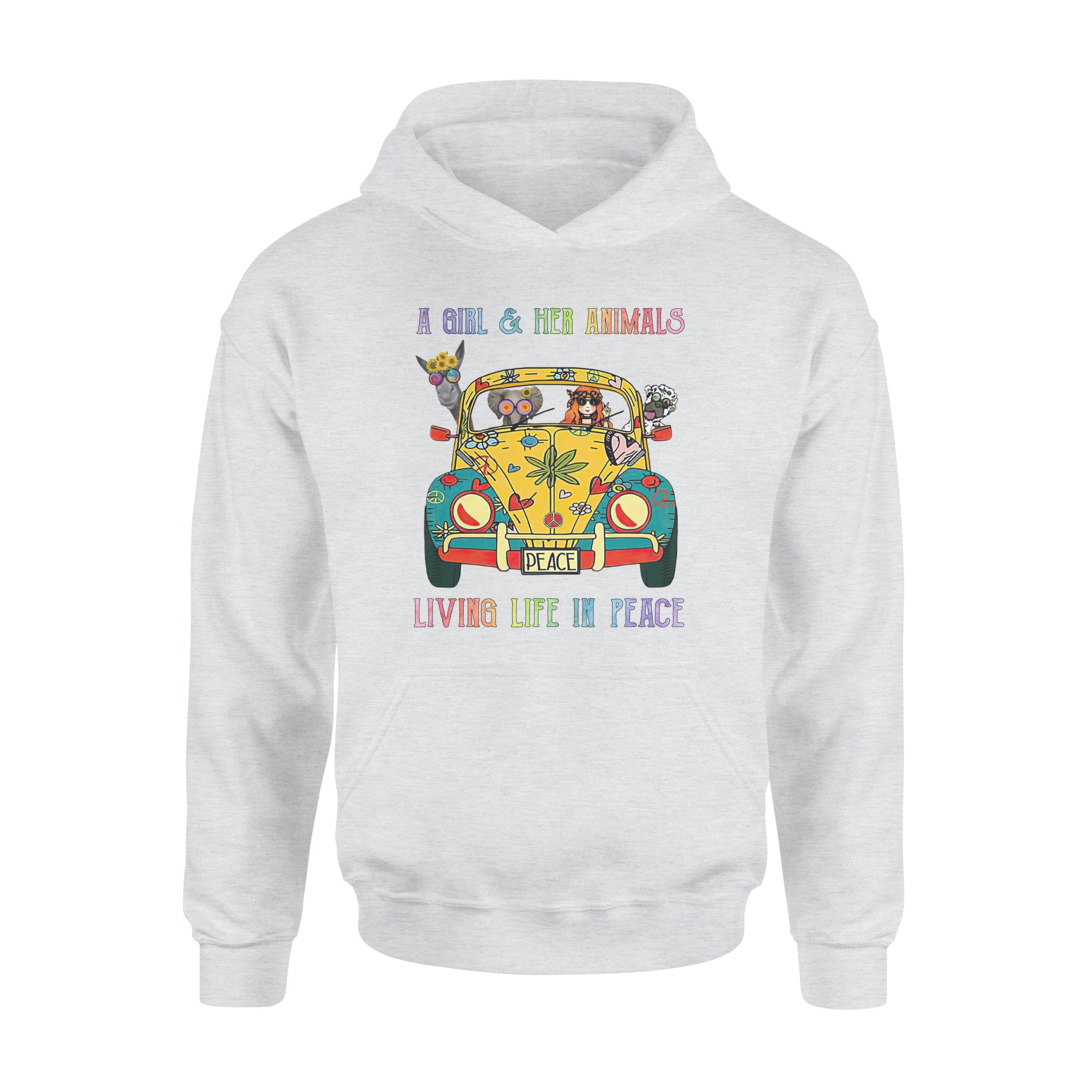 A Girl And Her Animals Living Life In Peace – Standard Hoodie