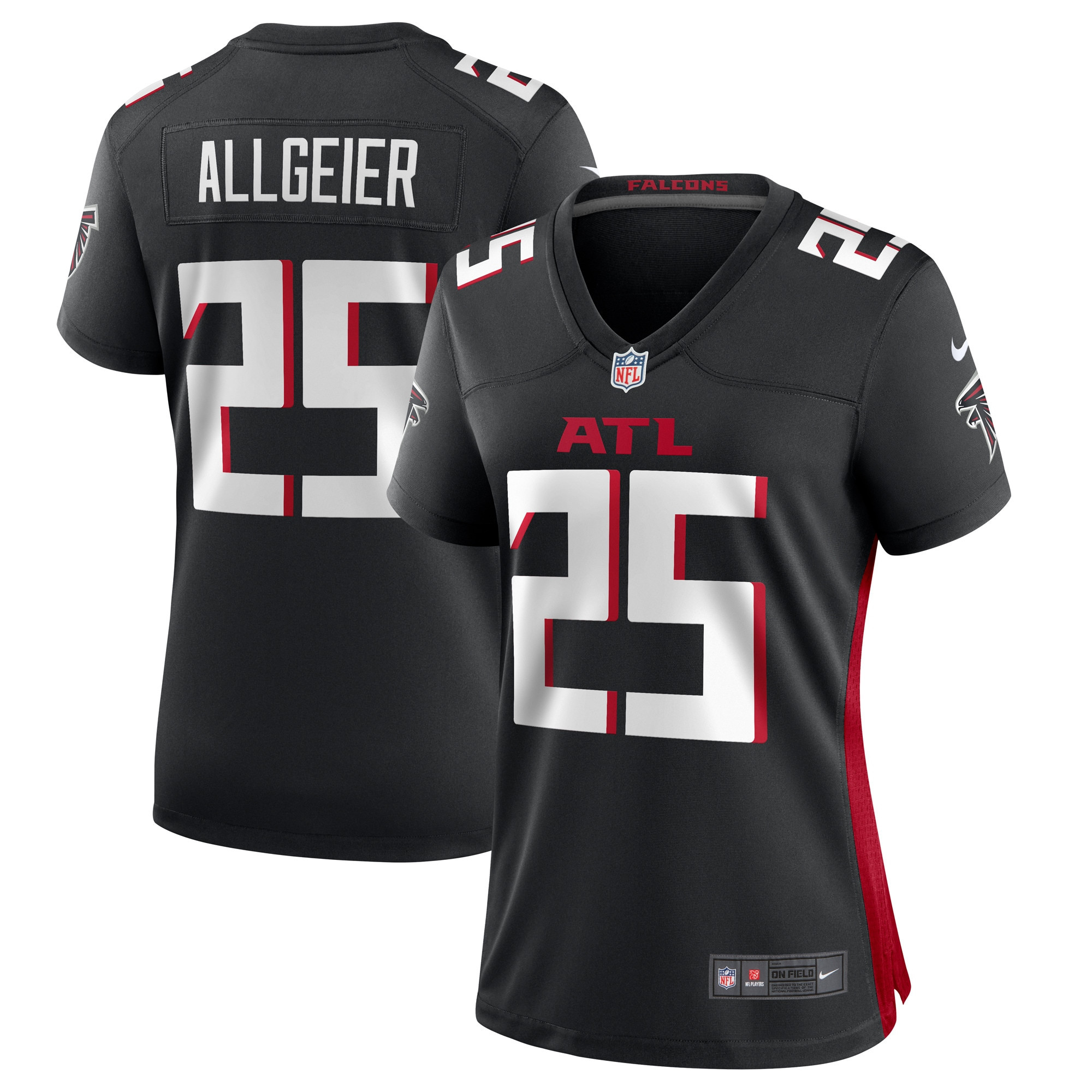 Tyler Allgeier Atlanta Falcons Womens Player Game Jersey – Black NFL