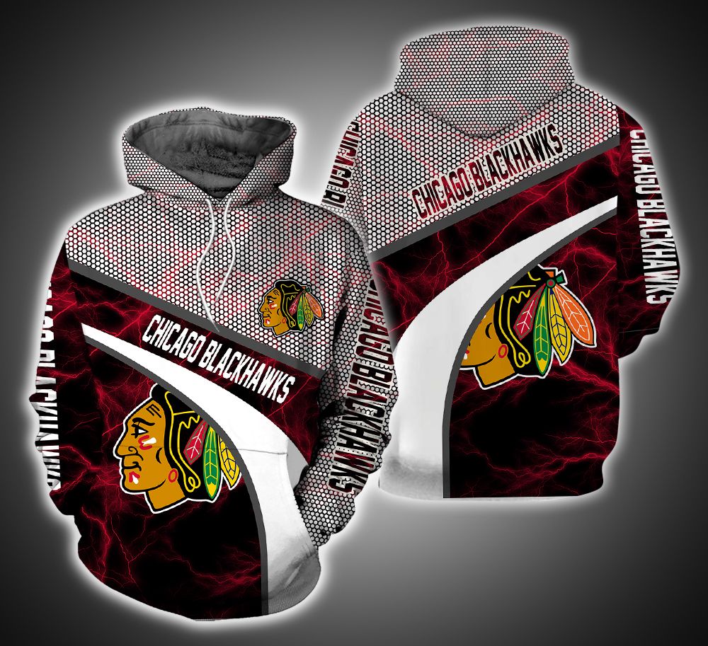 Chicago Blackhawks Armor Ver.2 3D Print Hoodie