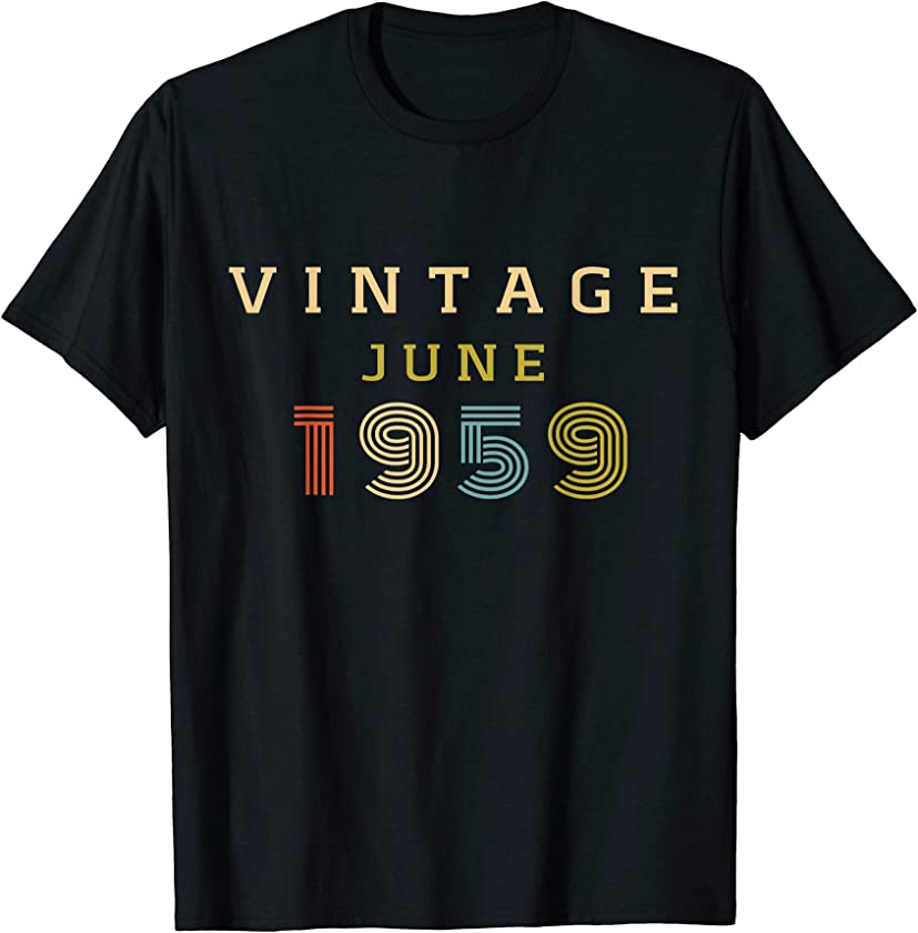 61 Year Old Birthday Gift Vintage 1959 June T-Shirt