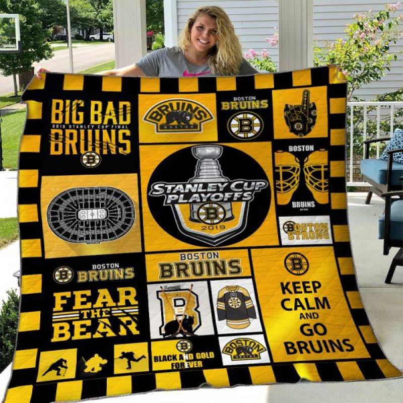 Boston Bruins Quilt Blanket 06