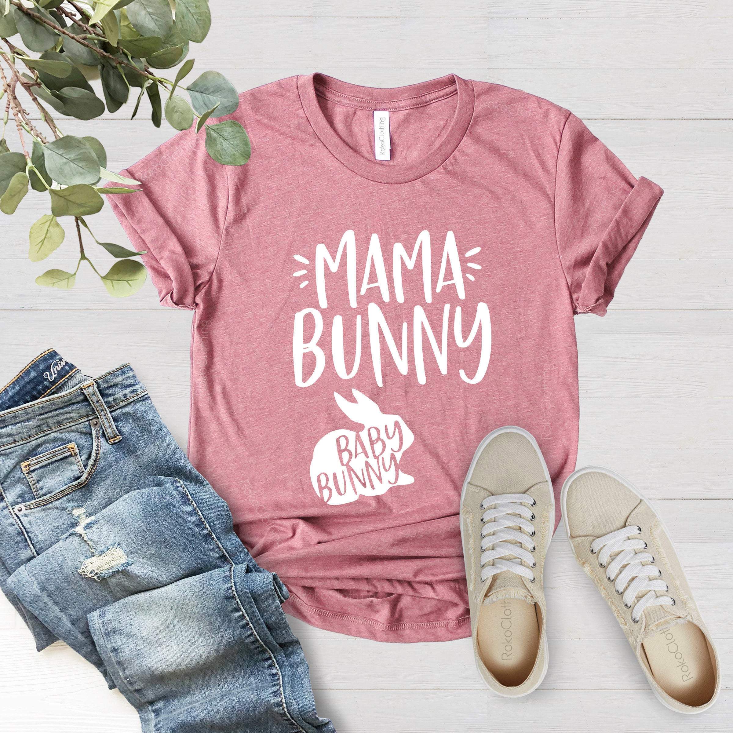 Mama Bunny, Mama Bunny Shirt, Mama Bunny Baby Bunny, Pregnancy Shirt, Easter Expecting Mom Top, Easter Mom Shirt, Mama Bunny T-Shirt