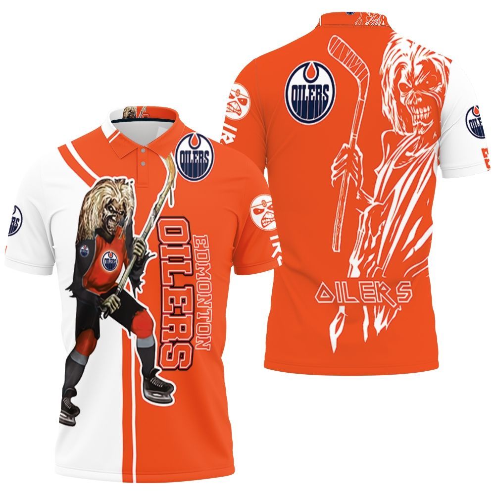 Edmonton Oilers And Zombie For Fans Polo Shirt