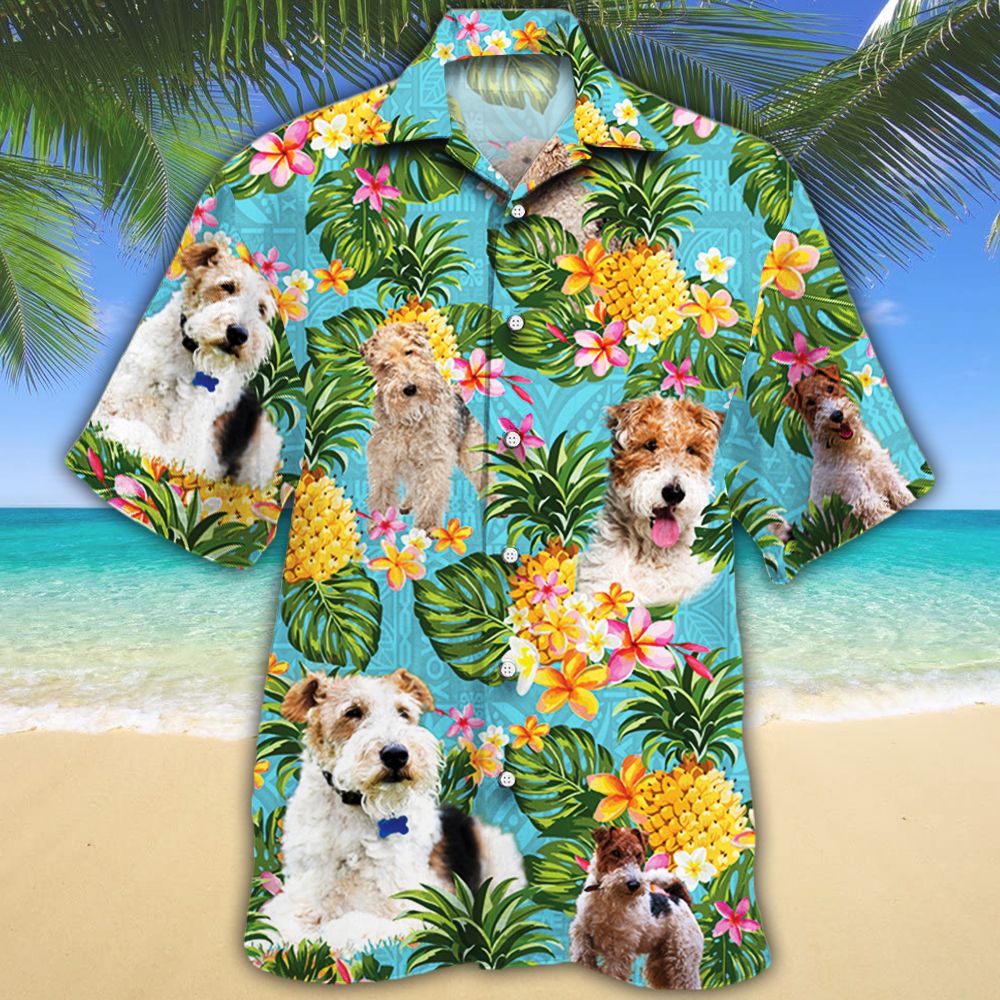 Wire Fox Terrier Dog Lovers Pineapple Hawaii Shirt Ha63601