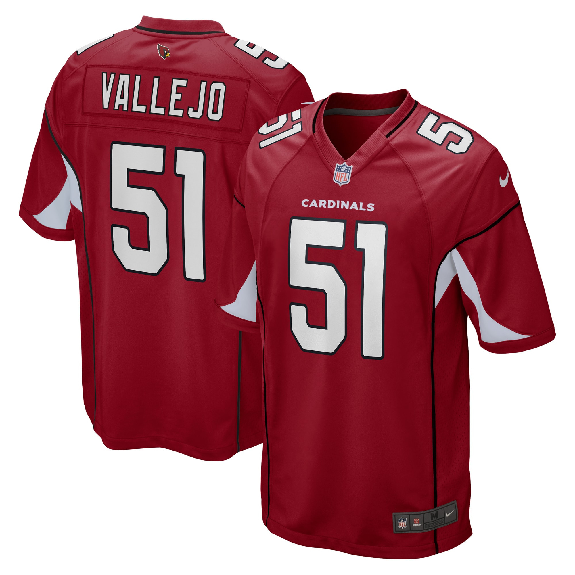 Tanner Vallejo Arizona Cardinals Game Jersey – Cardinal NFL