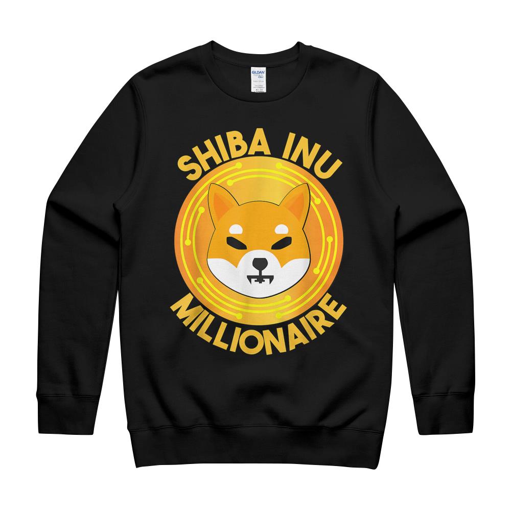 Shiba Coin Millionaire Shib Crypto Hodl Shiba Inu Token T-Shirt Crewneck Sweatshirt