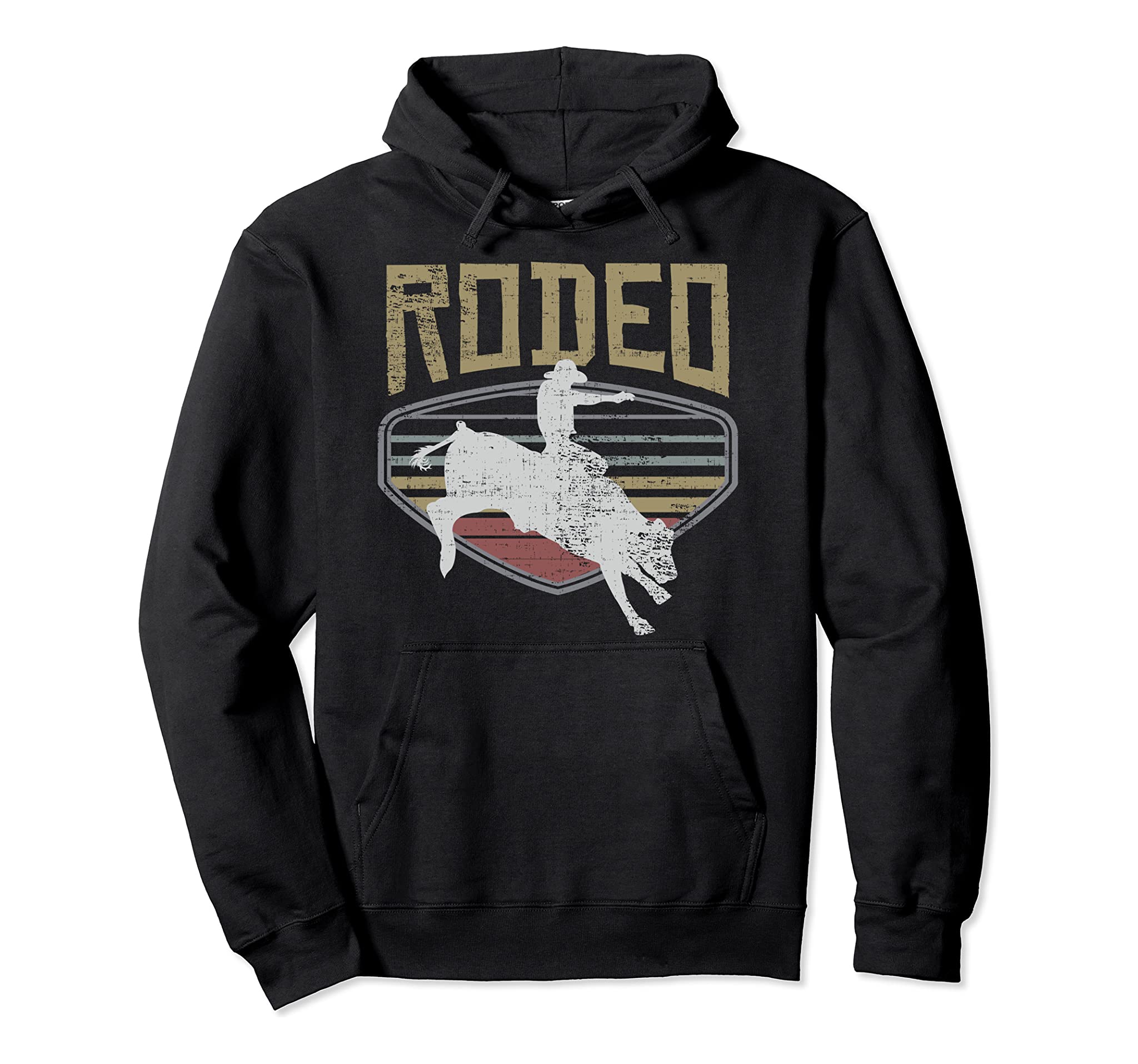 Rodeo Vintage Retro Style Bull Riding Gift T-Shirt Pullover Hoodie