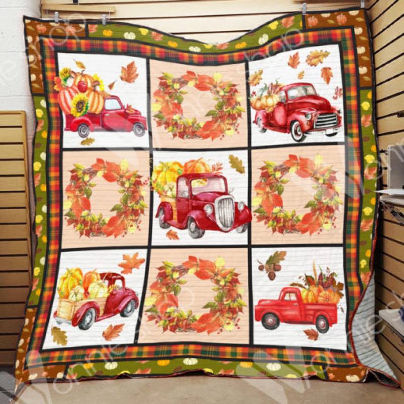 Fall Red Truck Blanket OCT1701 78O58